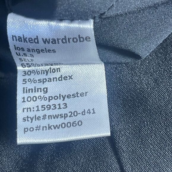 Naked Wardrobe The Statement Black Puff Sleeve Off Shoulder Bodycon Dress Sz XS - Picture 6 of 7